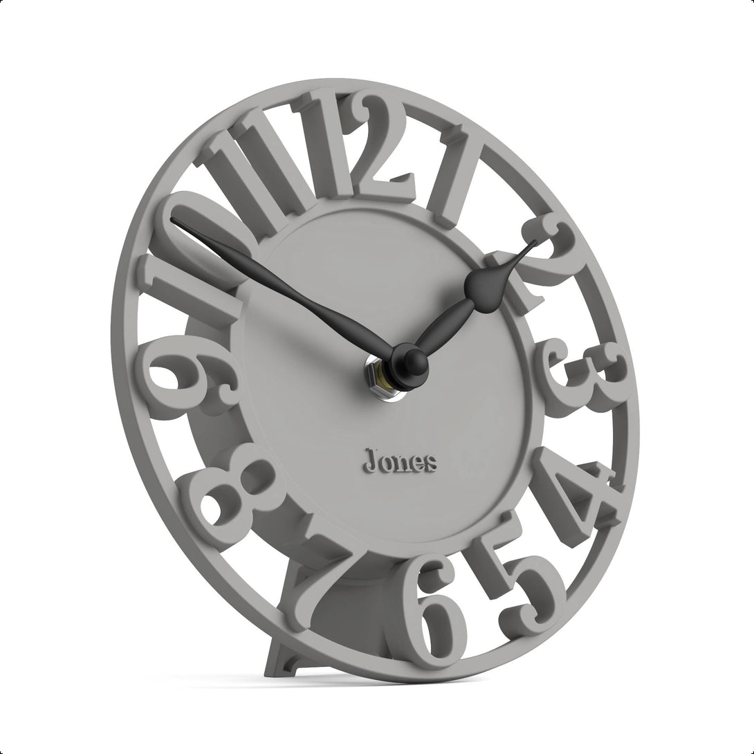Jones Ealing mantel clock in grey – Jones Clocks