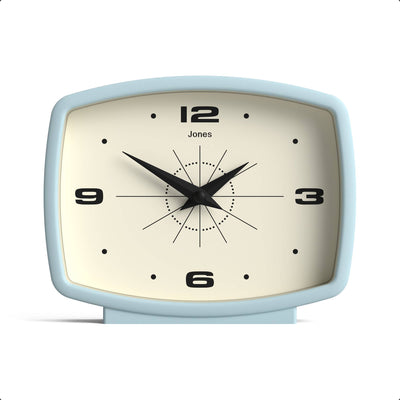 Jones Film mantel clock in pale blue
