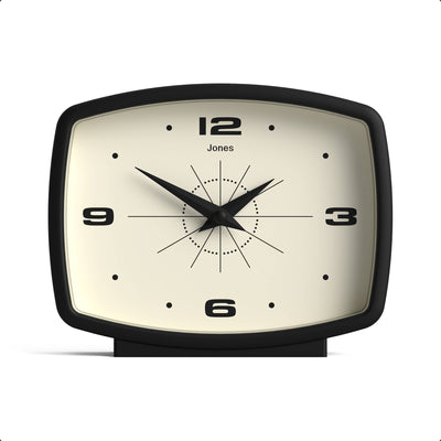 Jones Film mantel clock in black