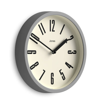 Jones Hot Tub wall clock in grey 20cm