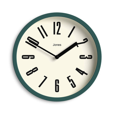 Jones Hot Tub wall clock in eden green 20cm