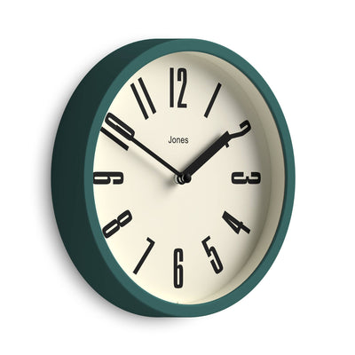 Jones Hot Tub wall clock in eden green 20cm