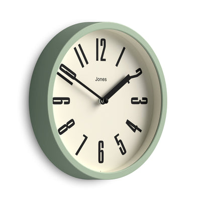 Jones Hot Tub wall clock in matcha green 20cm