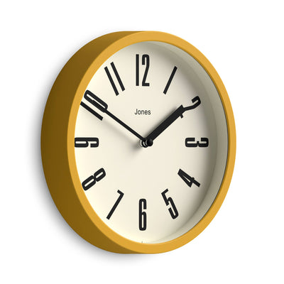 Jones Hot Tub wall clock in yellow 20cm