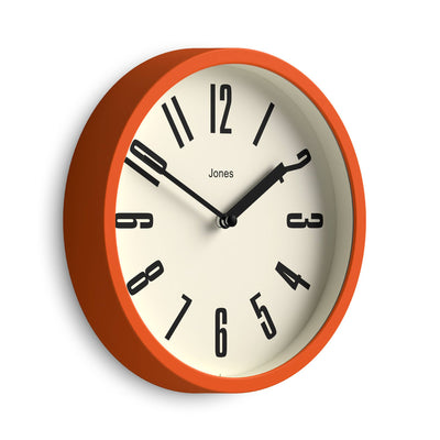 Jones Hot Tub wall clock in orange 20cm
