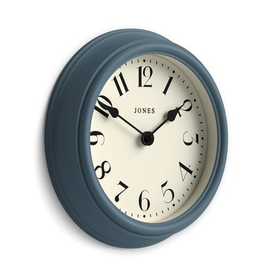 Jones Frieze wall clock in blue 23cm
