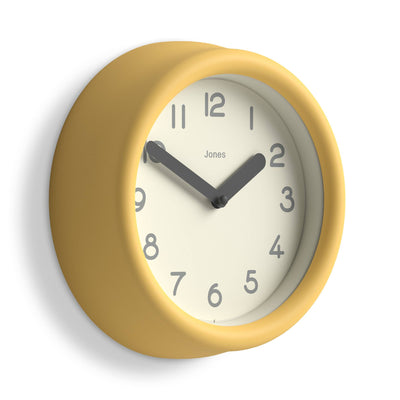 Jones Fuze wall clock in yellow 22cm