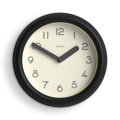 Jones Fuze wall clock in black 22cm