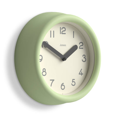 Jones Fuze wall clock in matcha green 22cm