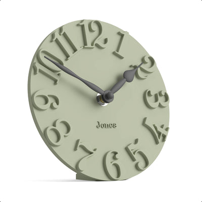 Jones Hampstead mantel clock in sage green