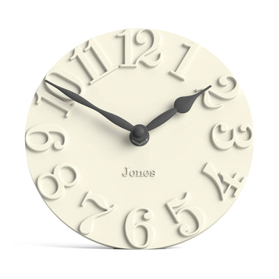 Jones Hampstead mantel clock in pale cream