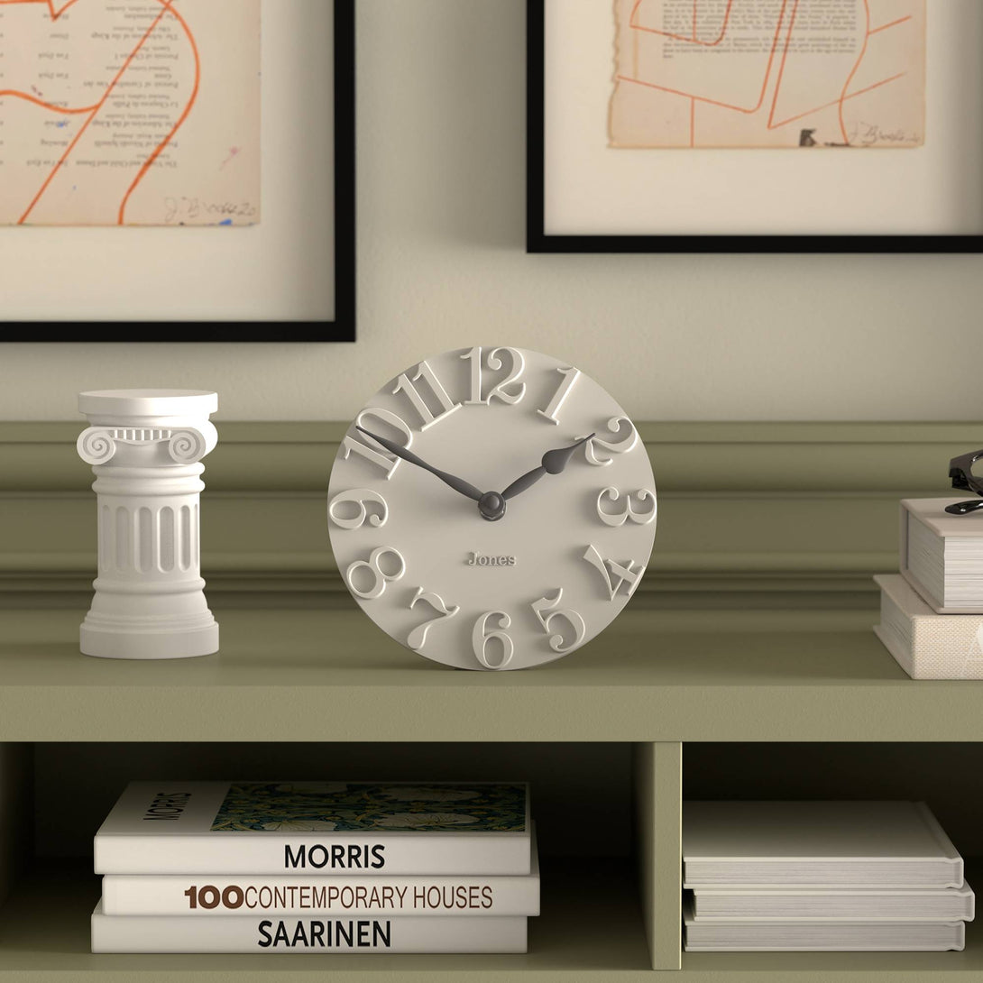 Jones Hampstead mantel clock in grey – Jones Clocks