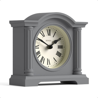 Jones Kensington mantel clock in grey