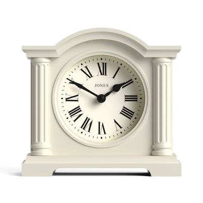 Jones Kensington mantel clock in pale cream