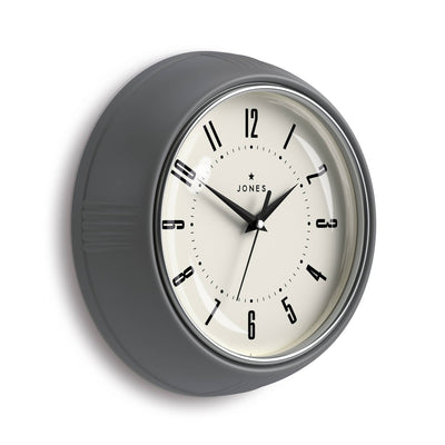 Jones Ketchup wall clock in grey 24cm
