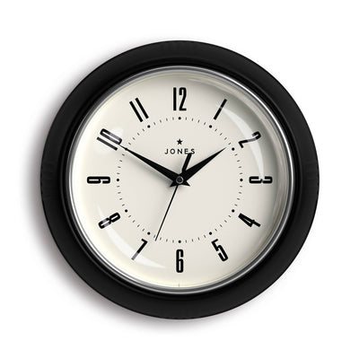 Jones Ketchup wall clock in black 24cm