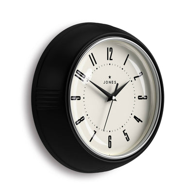 Jones Ketchup wall clock in black 24cm