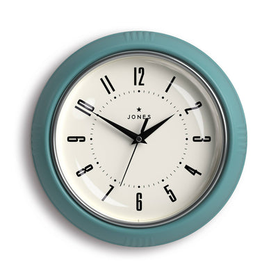 Jones Ketchup wall clock in teal blue 24cm