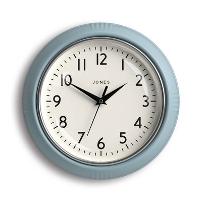 Jones Ketchup wall clock in pale blue 24cm