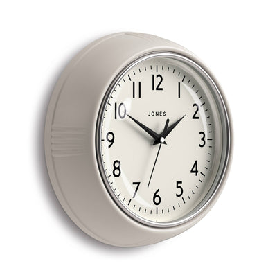 Jones Ketchup wall clock in powder grey 24cm