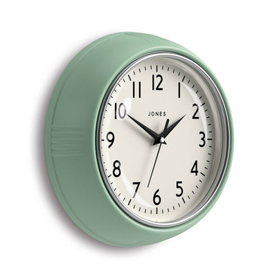 Jones Ketchup wall clock in mint green 24cm