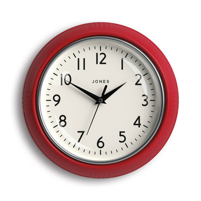 Jones Ketchup wall clock in red 24cm