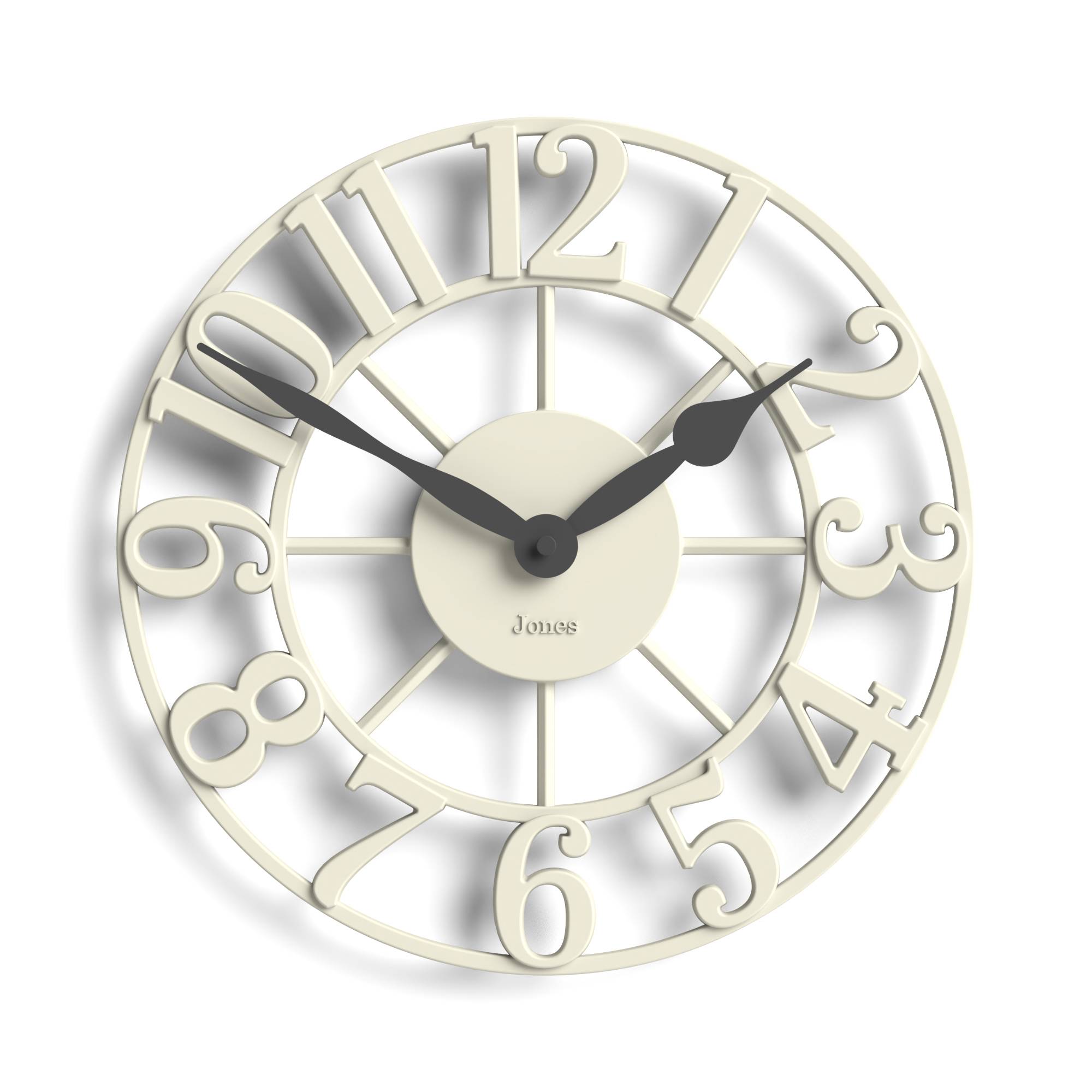 Jones Clock Design Jones Lighthouse wall clock in pale cream 30cm – Jones Clocks