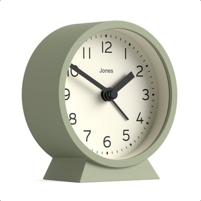 Jones Midnight alarm clock in sage green