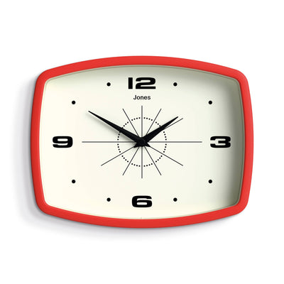 Jones Movie wall clock in red 25cm