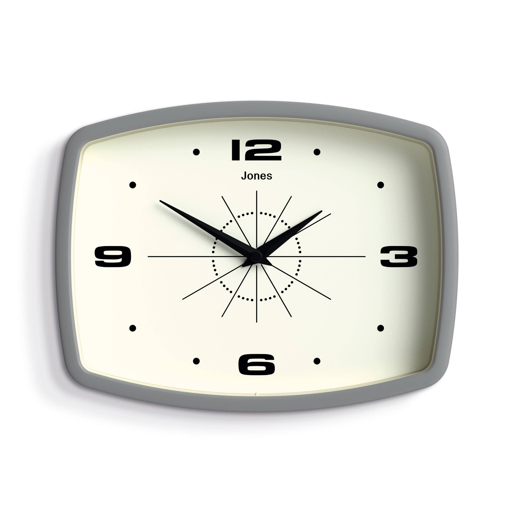 Jones Movie wall clock in grey 25cm – Jones Clocks