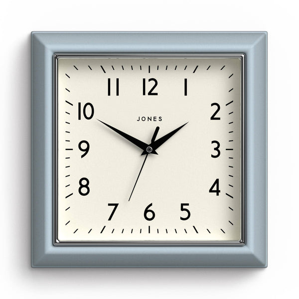 Jones Mustard wall clock in blue 25cm