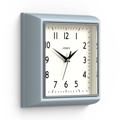 Jones Mustard wall clock in pale blue 25cm