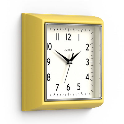 Jones Mustard wall clock in yellow 25cm