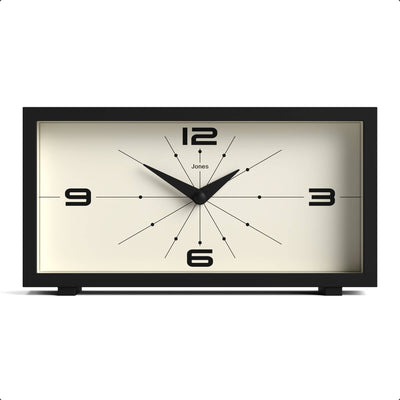 Jones Odeon mantel clock in black