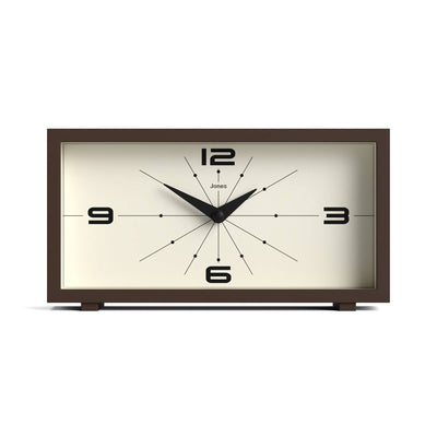 Jones Odeon mantel clock in mocha brown