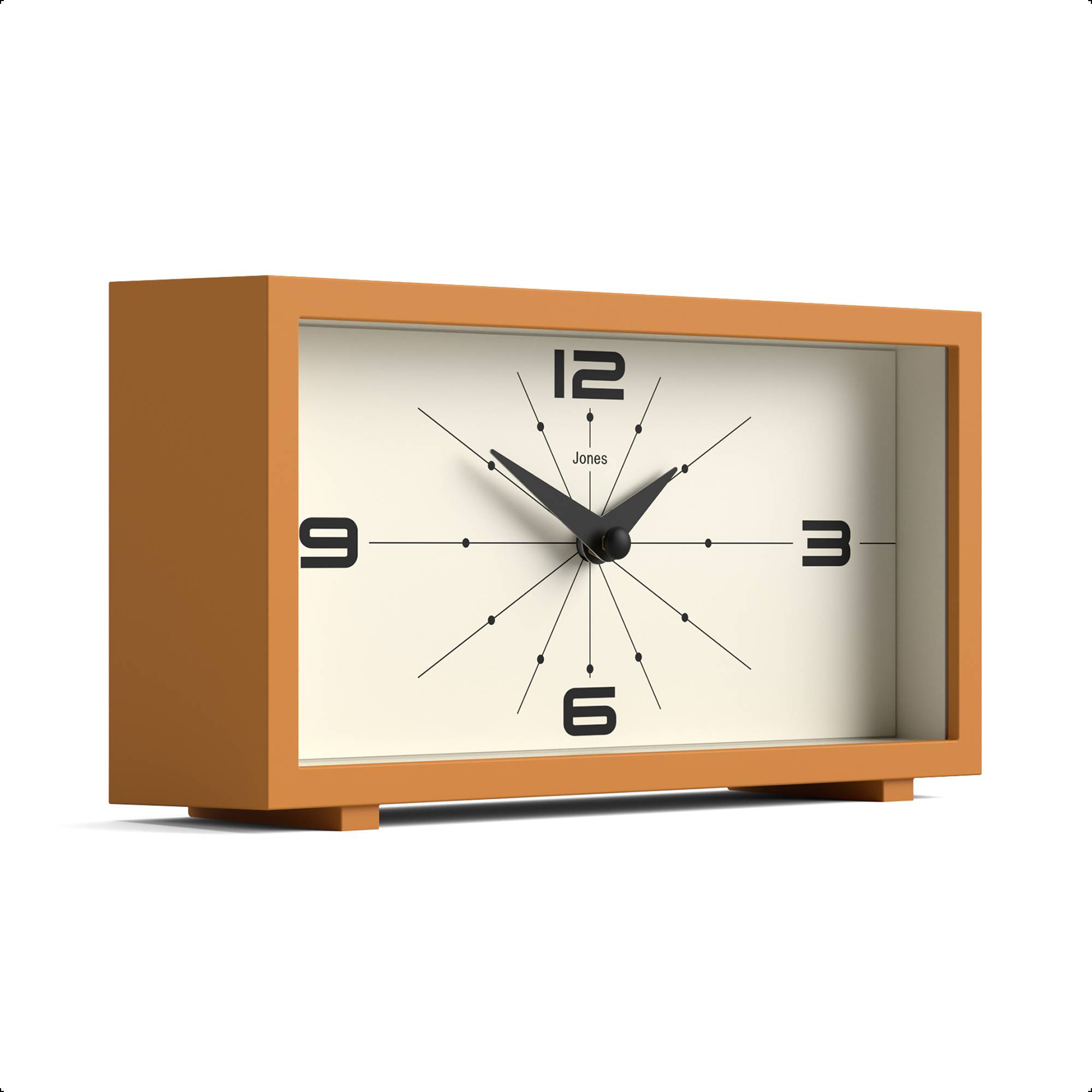 Jones Odeon mantel clock in mustard yellow – Jones Clocks
