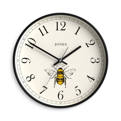 Jones Bee wall clock in black 30cm