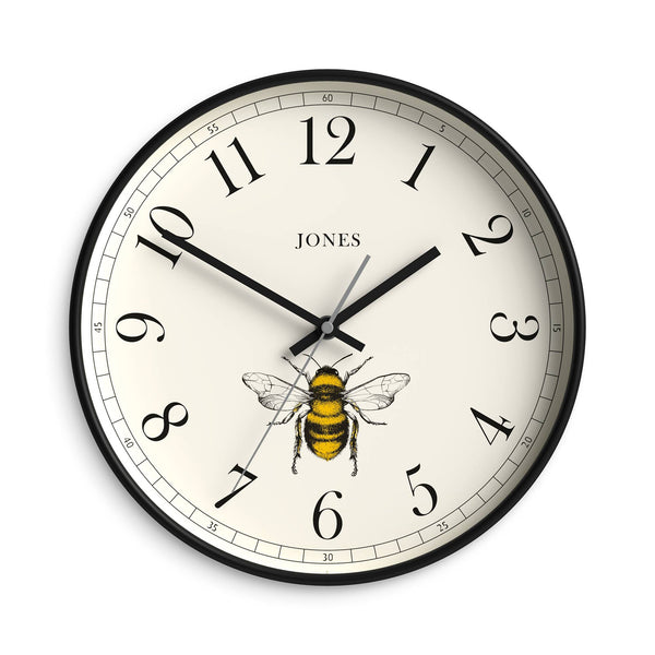 Jones Bee wall clock in black 30cm