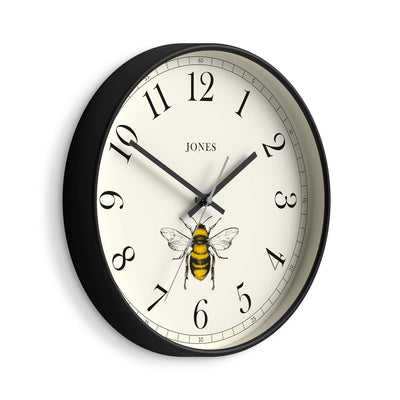 Jones Bee wall clock in black 30cm