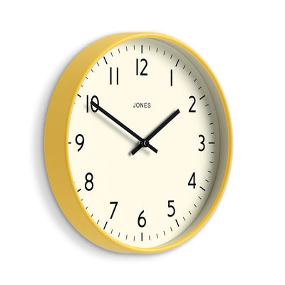 Jones Studio wall clock in yellow 30cm