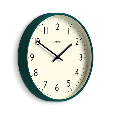 Jones Studio wall clock in eden green 30cm