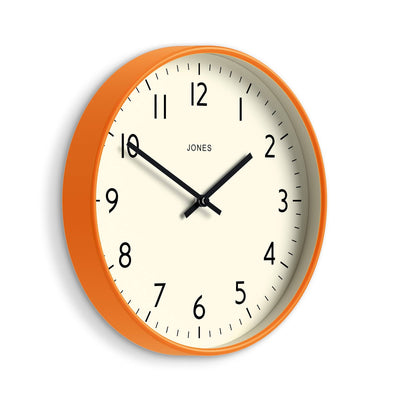 Jones Studio wall clock in orange 30cm