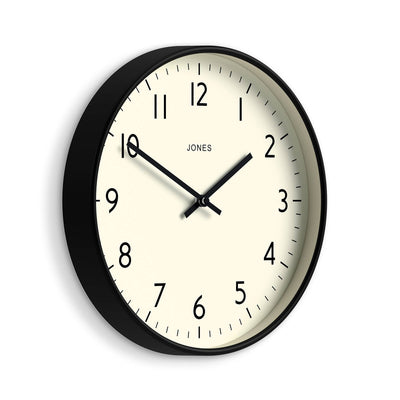 Jones Studio wall clock in black 30cm
