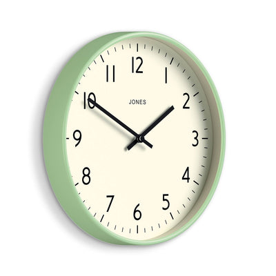 Jones Studio wall clock in mint green 30cm