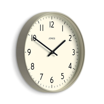 Jones Studio wall clock in grey 30cm