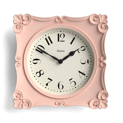 Jones Rialto wall clock in rose pink 25cm