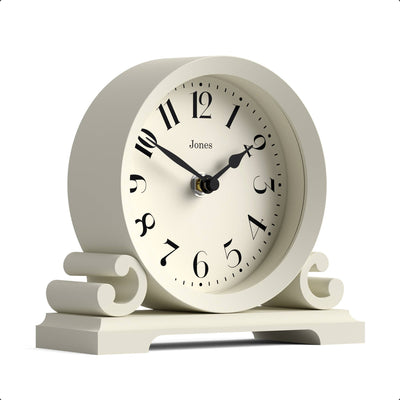 Jones Saloon mantel clock in pale cream