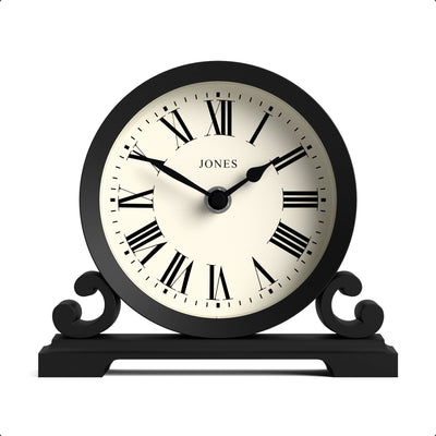 Jones Saloon mantel clock in black
