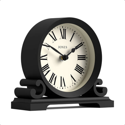 Jones Saloon mantel clock in black