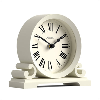 Jones Saloon mantel clock in pale cream